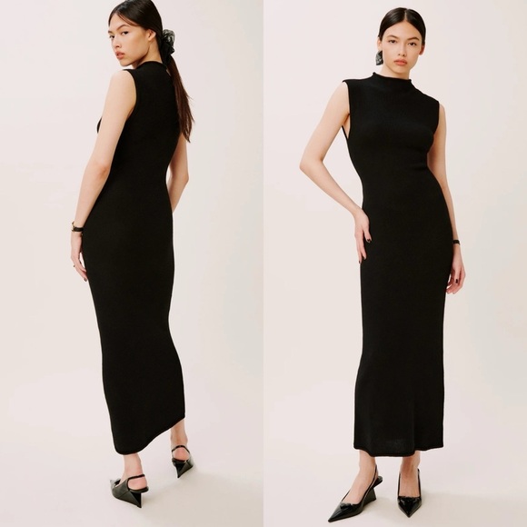 Reformation Dresses & Skirts - REFORMATION Black Corbetta Cashmere Sweater Dress L